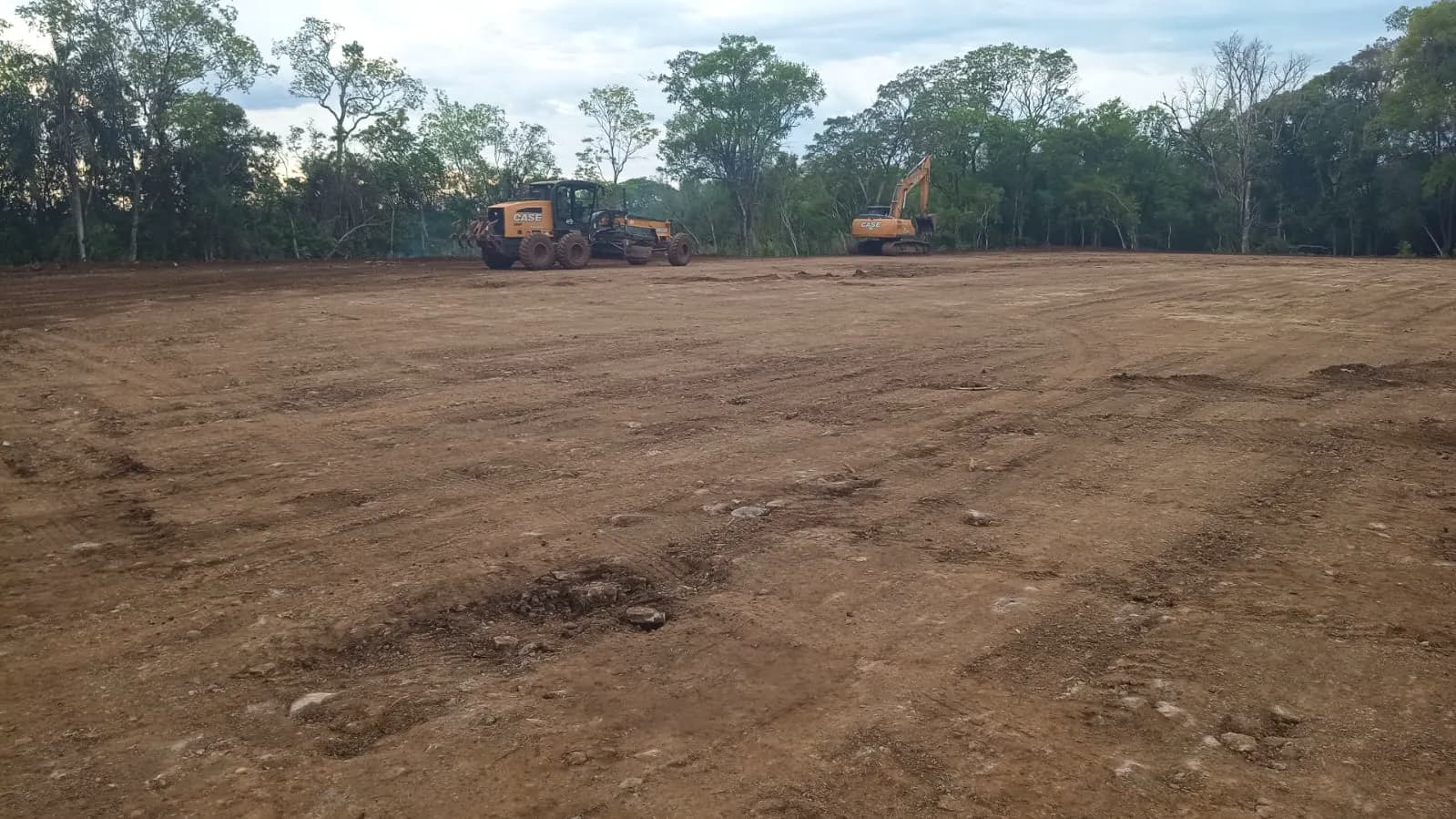Trabajos de construcción de la cancha del CARC